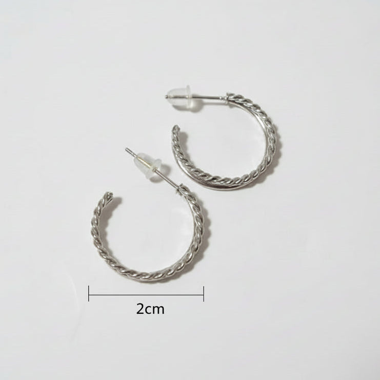 ダブルツイストフープピアス【予約商品】