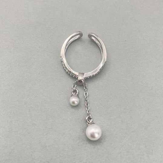 Ribbon Pearl Ring Gold [Fast Shipping]