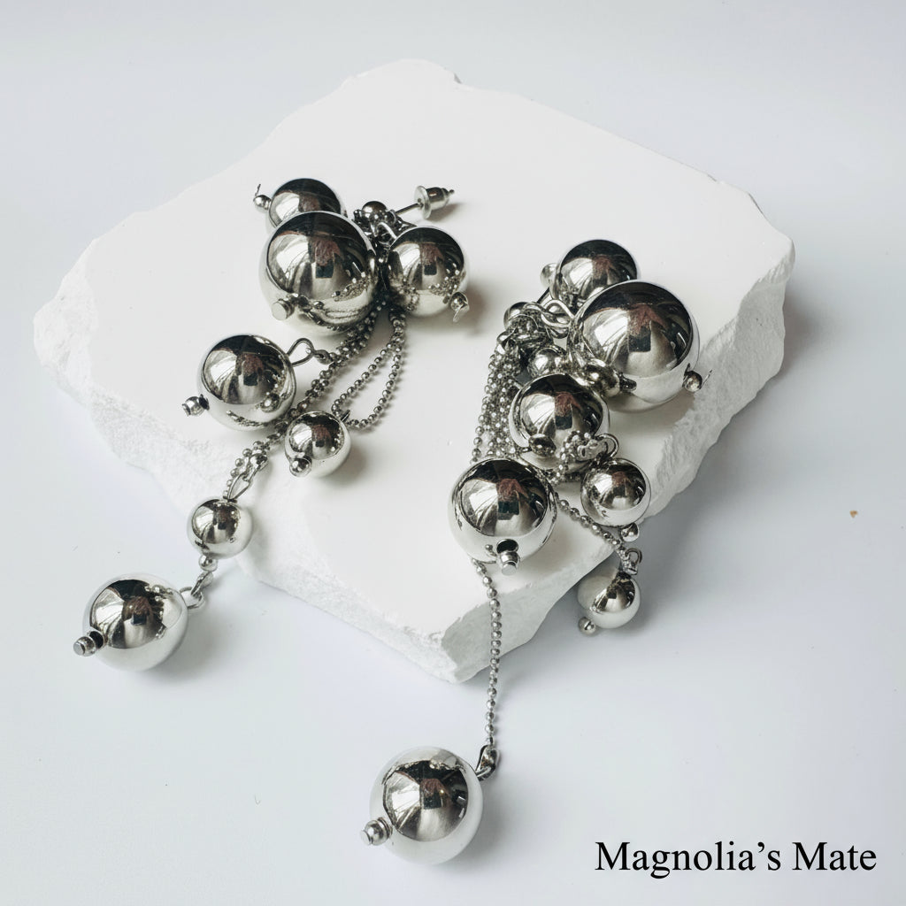 シャンパンバブルピアス　ゴールド/シルバー　【予約商品】