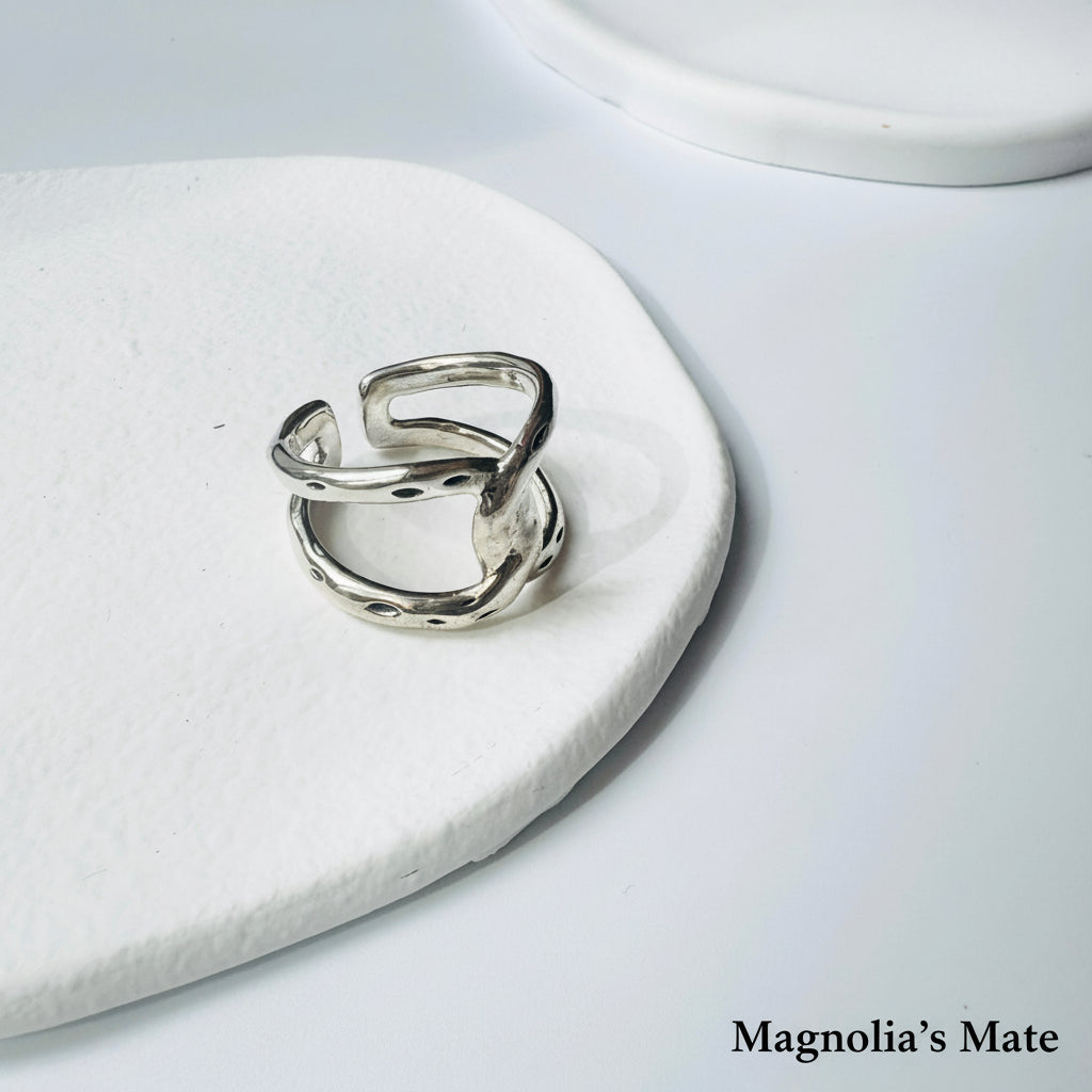 Interlocking Silver Ring [Fast Shipping]