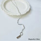 Rough Pearl Chain Necklace Silver [Fast Shipping]
