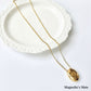 Oval one-point necklace gold/silver [Fast delivery]