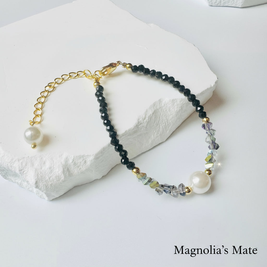 ブラックシャイン　ピアス・ネックレス・ブレスレット【スピード配送】　