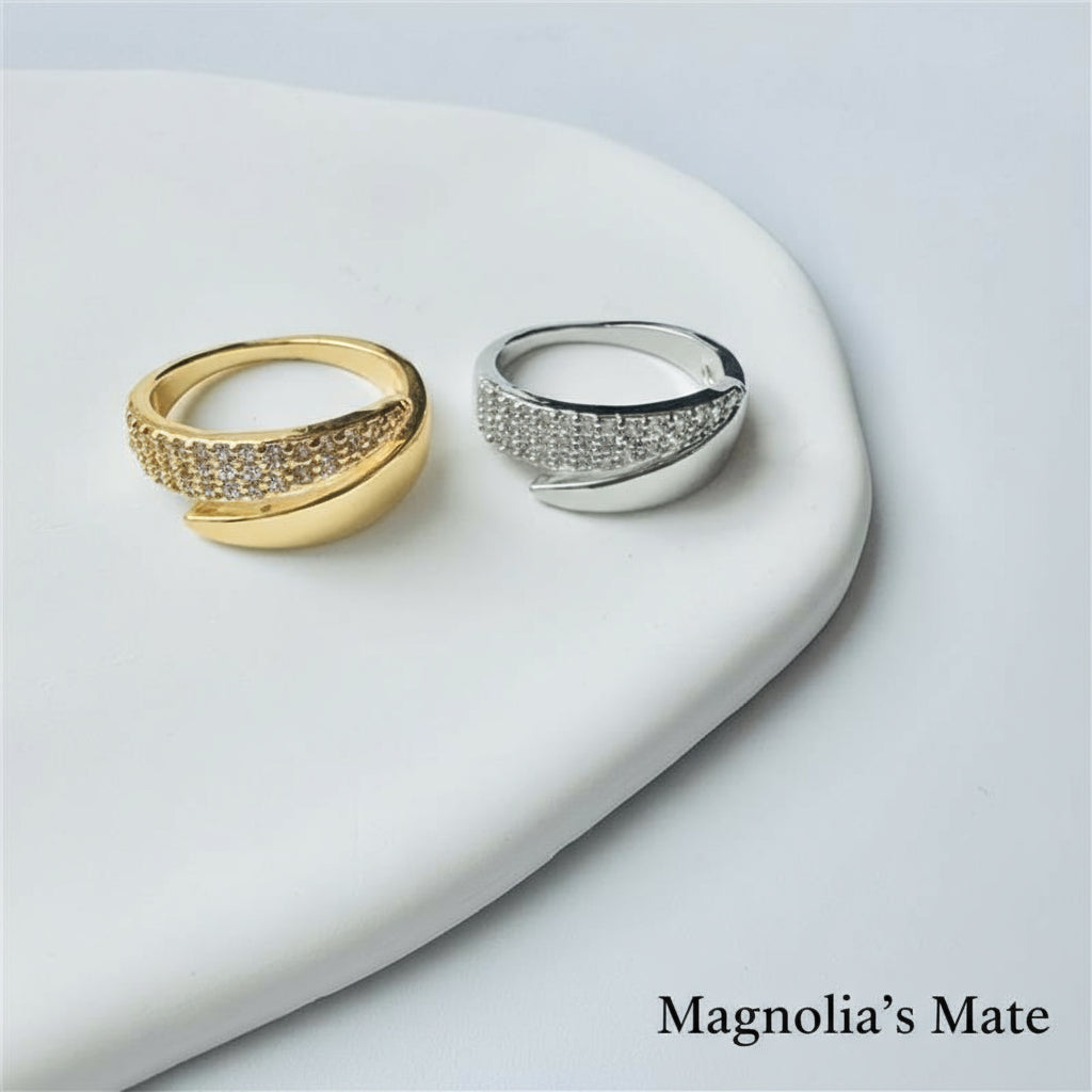 Crystal Arch Ring Gold [Fast Shipping]