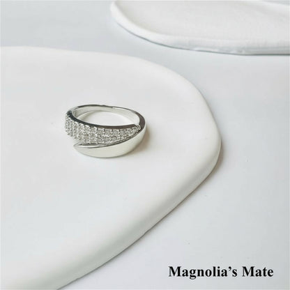 クリスタルアーチリング　ゴールド/シルバー【スピード配送】