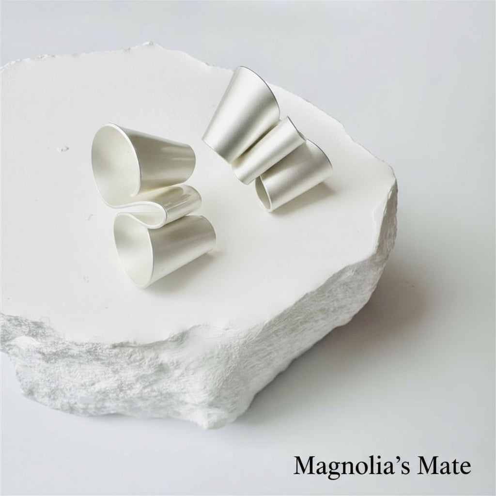 Spiral Wave Matte Earrings Gold/Silver [Fast Shipping]