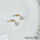 Classical Oval Pearl Earrings Gold/Silver [Fast Shipping]
