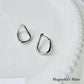 Distorted Hoop Earrings Silver [Fast Shipping]