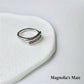 Connect Heart Ring &amp; Double Line Ring Silver [Fast Shipping]