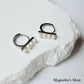 4 pearl hoop earrings in gold/silver [Fast delivery]