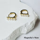 4 pearl hoop earrings in gold/silver [Fast delivery]