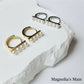 4 pearl hoop earrings in gold/silver [Fast delivery]