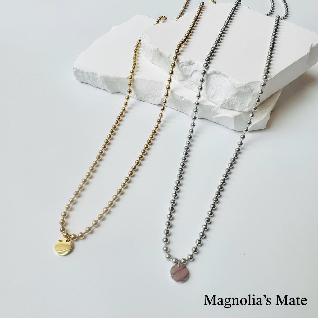 Adjustable Ball Chain 3-way Long Necklace Gold/Silver [Fast Shipping]