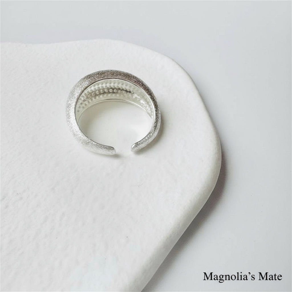 Stardust Texture Ring Silver [Fast Shipping]