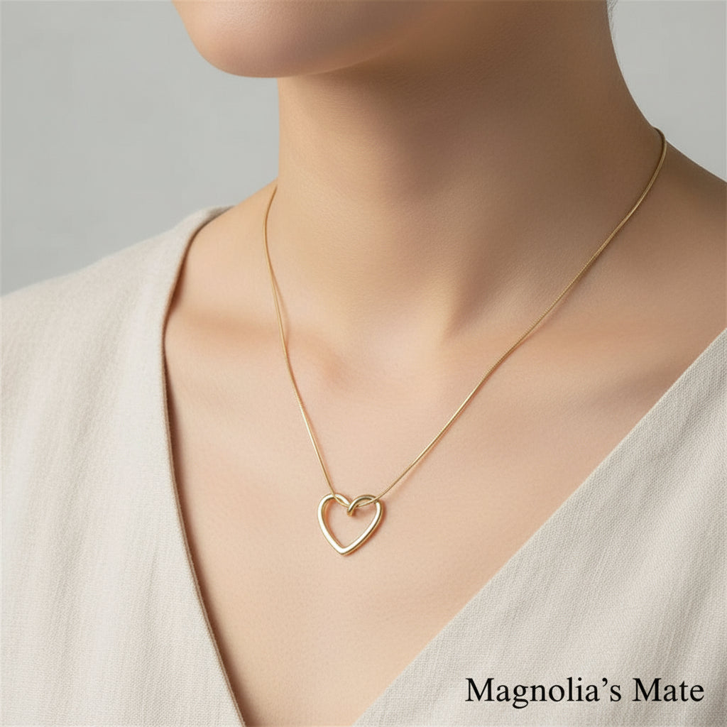 ハートツイストネックレス ゴールド/シルバー 【予約商品