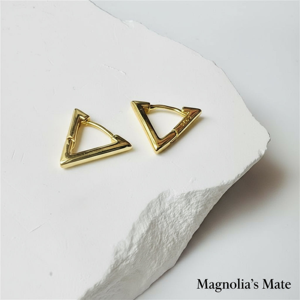 Triangle Hoop Earrings Gold/Silver [Fast Shipping]