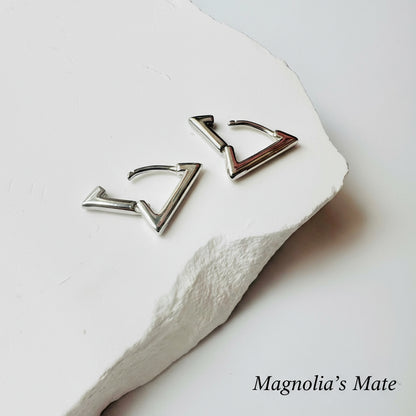 Triangle Hoop Earrings Gold/Silver [Fast Shipping]