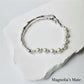 Half pearl bracelet silver [Fast delivery]