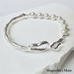 Half pearl bracelet silver [Fast delivery]