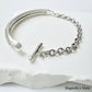 Half Chain Curve Bracelet Silver [Fast Shipping]