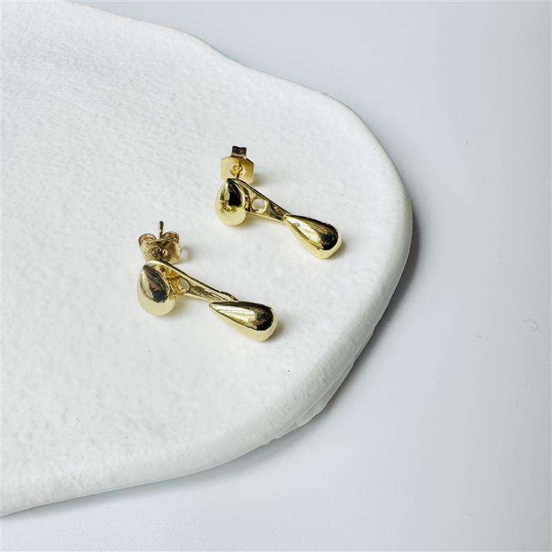 Mini Double Drop Earrings Gold/Silver [Fast Shipping]