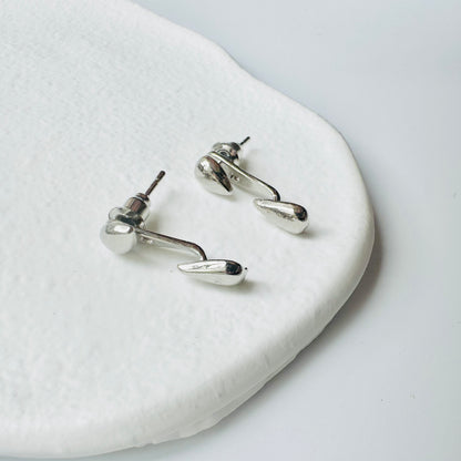 Mini Double Drop Earrings Gold/Silver [Fast Shipping]