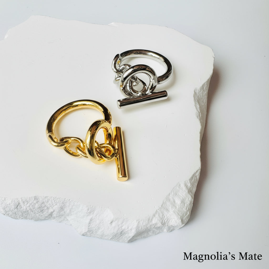 Mantel Chain Ring Silver [Fast Shipping]