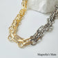 Two-tone heavy chain necklace [Fast delivery]