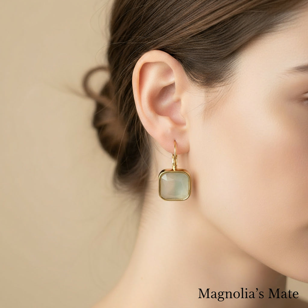 スクエアカラーピアス ゴールド 4色 【予約商品】 – Magnolia's Mate