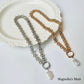 Baroque pearl heavy chain necklace gold/silver [Fast delivery]