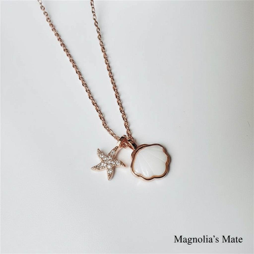 マーメイドシェル　ネックレス　3色　【スピード配送】　