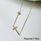 Cross Laydown Necklace Gold [Fast Shipping]