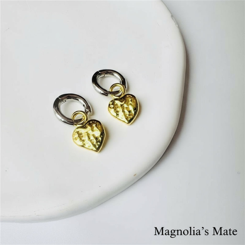 Mini Heart Charm Earrings [Fast Shipping]