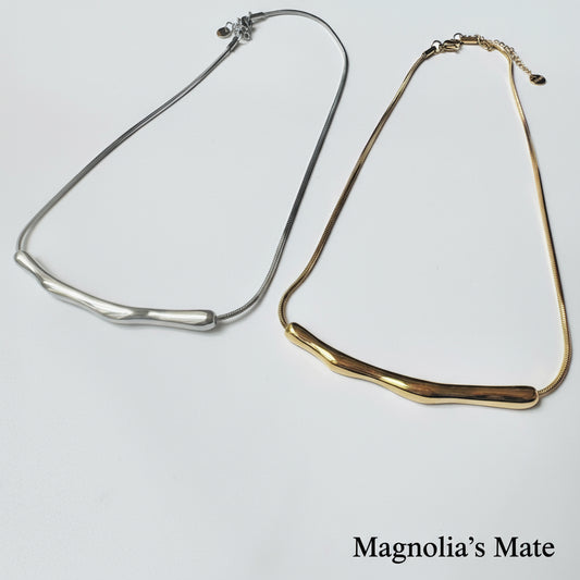 Nuance Line Necklace Silver/Gold [Fast Shipping]