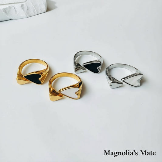 ダブルハートリング　ゴールド/シルバー　【予約商品】