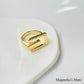 Square Stylish Ring Gold/Silver [Fast Shipping]