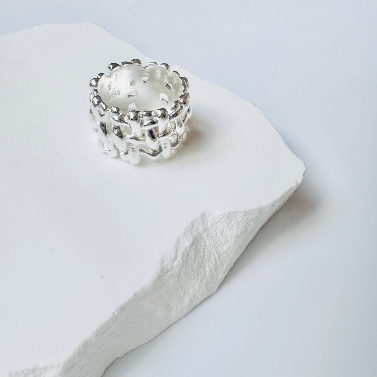 Tweed Finger Ring Gold/Silver [Fast Shipping]