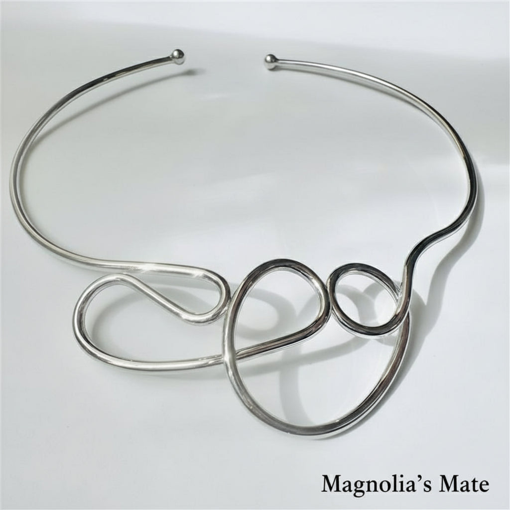 Art Wave Choker Gold/Silver [Fast Shipping]