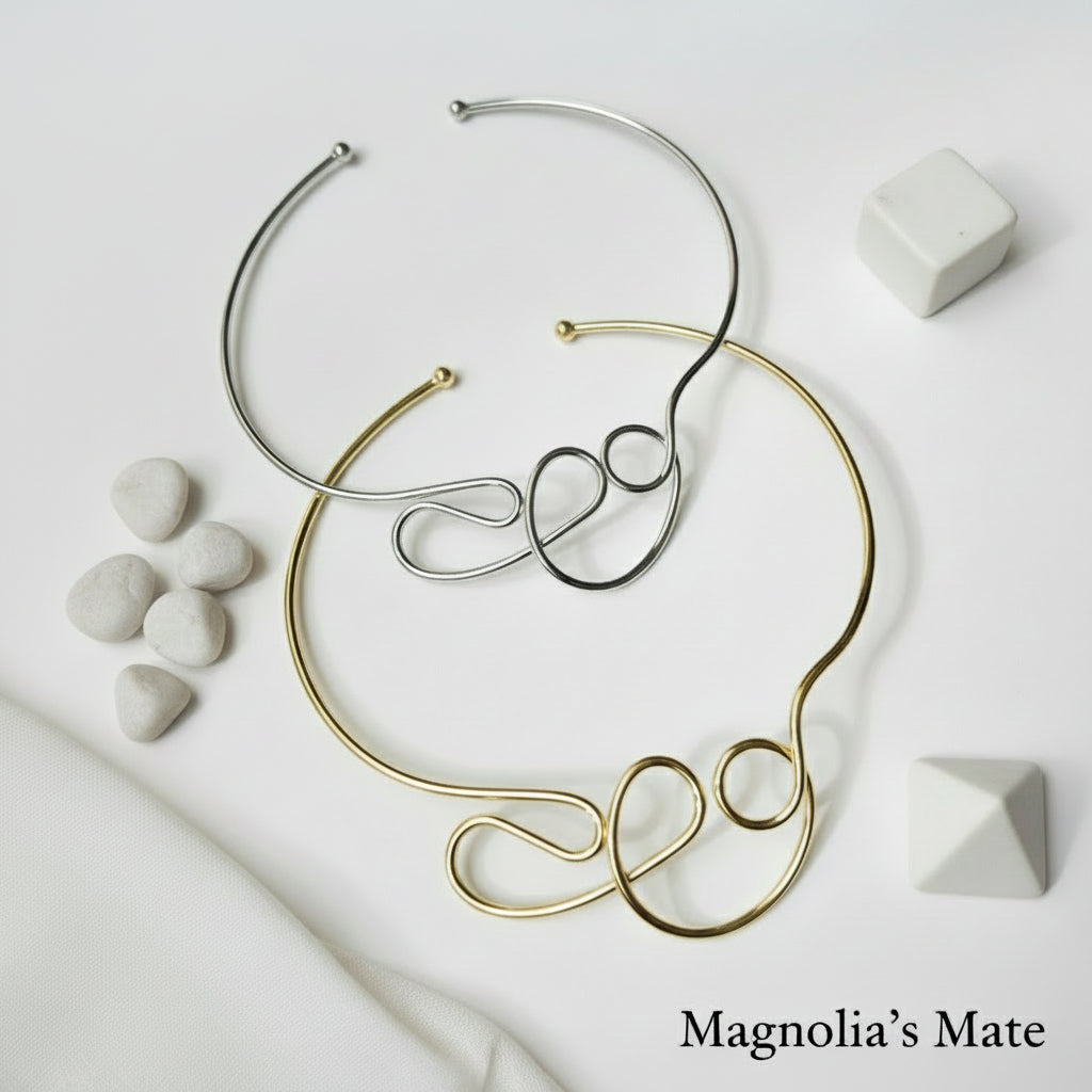 Art Wave Choker Gold/Silver [Fast Shipping]