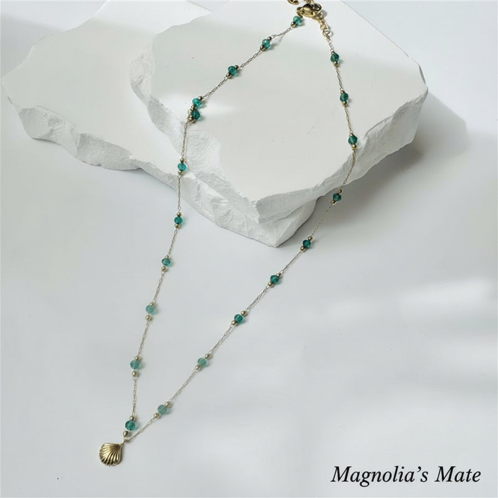 Crystal Green Bead Necklace [Fast Shipping]