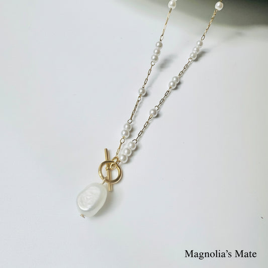 フレンチビーズパールネックレス 【予約商品】