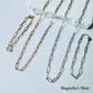 Middle Chain Necklace &amp; Bracelet Set Gold/Silver [Fast Shipping]