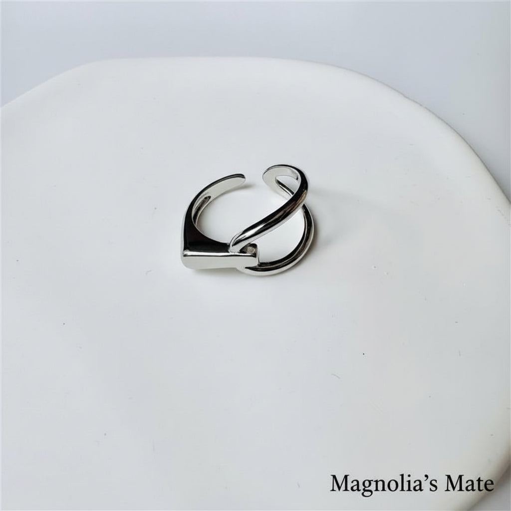 Asymmetrical Hook Ring Silver/Gold [Fast Shipping]