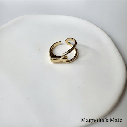 Asymmetrical Hook Ring Silver/Gold [Fast Shipping]