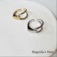 Asymmetrical Hook Ring Silver/Gold [Fast Shipping]