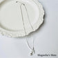 Pearl hook necklace silver [Fast delivery]
