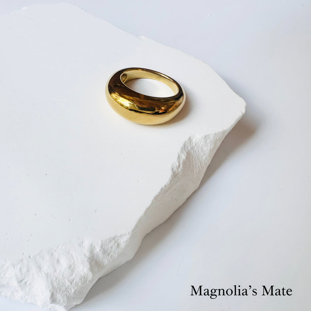 ぷっくりボリュームリング　シルバー/ゴールド　【予約商品】