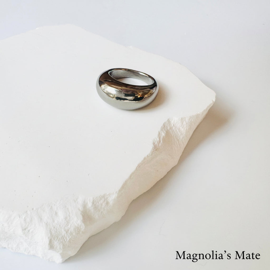 ぷっくりボリュームリング　シルバー/ゴールド　【予約商品】