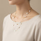 Freshwater pearl bead layered necklace [Fast delivery]