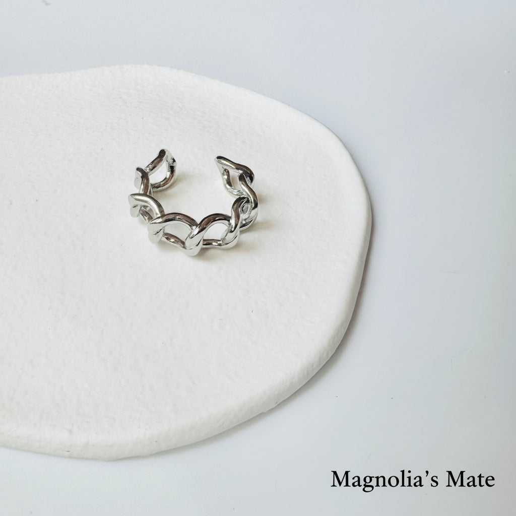 クラシカルチェーンリング　 シルバー/ゴールド　【スピード配送】